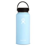Hydro Flask Water Bottle – Stainless Steel & Vacuum Insulated – Wide Mouth with Leak Proof Flex Cap – 32 oz, Frost