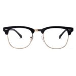 Unisex Blue Light Blocking Glasses Square/Half Frame Eyeglasses Frame Anti Blue Ray for Computer Game Eyewear