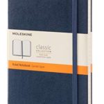 Moleskine Classic Notebook, Hard Cover, Large (5″ x 8.25″) Ruled/Lined, Sapphire Blue