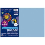 Pacon Tru-Ray Construction Paper, 12-Inches by 18-Inches, 50-Count, Sky Blue (103048)