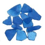 Decorative Accent Glass 1lb Mesh Bag-Dark Blue