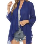 Aibrou Womens Cardigan Kimonos Top Sleeveless Cardigan for Women Navy Blue