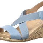 LifeStride Women’s Mexico Wedge Sandal, Sky Blue, 8.5 W US