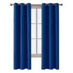 Deconovo Room Darkening Thermal Insulated Blackout Grommet Window Curtain Panel for Bedroom, Royal Blue,42×84-inch,1 Panel