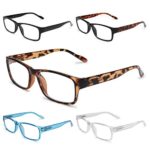 GAOYE 5-Pack Reading Glasses Blue Light Blocking with Spring Hinge,Readers for Women Men Anti Glare Filter Lightweight Eyeglasses (5-Pack, 2.5)