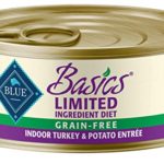 Blue Buffalo Basics Limited Ingredient Diet, Grain Free Natural Adult Pate Wet Cat Food, Indoor Turkey 5.5-oz cans