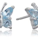 Jewelili 10kt White Gold 5mm Cushion Cut Created Gemstone and 1/10cttw Round Natural White Diamond Halo Stud Earrings