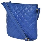 Sling Bags for Women – Blue Real Leather Multi Pocket Adjustable Shoulder Purse