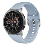 Compatible Samsung Galaxy Watch 46mm Bands, Gear S3 Frontier/Classic Band, GHIJKL Soft Silicone Breathable Replacement Sport Strap Wristband for Galaxy Watch 46mm/Gear S3, Women Men, Large, Light Blue