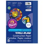 Tru-Ray Heavyweight Construction Paper, Royal Blue, 9″ x 12″, 50 Sheets