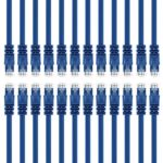 GearIT 24-Pack, Cat 6 Ethernet Cable Cat6 Snagless Patch 7 Feet – Snagless RJ45 Computer LAN Network Cord, Blue – Compatible with 24 48 Port Switch POE Rackmount 24port Gigabit