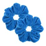 2 Pcs Blue Color Large Size Scrunchies for Women Hair Elastic Bands