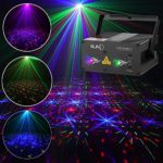 SUNY Laser Lights 12 Gobos in Blue Red Laser Light Green Stars Mixed Effect Stage Lighting Party Music Laser Projector Remote Control Sound Activated Dance Home Decoration Xmas Holiday DJ Light Show