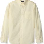 IZOD Boys’ Long Sleeve Solid Button-Down Oxford Shirt