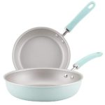 Rachael Ray 12151  Create Delicious Nonstick Frying Pan Set / Fry Pan Set / Skillet Set – 9.5 Inch and 11.75 Inch, Blue
