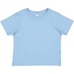 RABBIT SKINS Infant 100% Cotton Jersey Short Sleeve Tee, Light Blue, 12 Months
