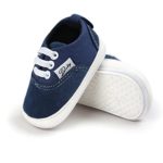 RVROVIC Baby Boys Girls Shoes Canvas Toddler Sneakers Anti-Slip Infant First Walkers 12Color (13cm (12-18months), Dark Blue)