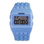 Woaills – SHHORS LED Lighting Unisex Colorful Digital Waterproof Wrist Watch (Light Blue)