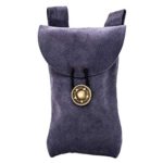 Mythrojan Medieval Pouch Suede Leather Christmas Gift Storage Bag Pouch for Wedding Party Favors – Dark Blue