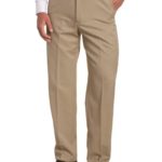 Haggar Men’s Cool 18 Hidden Expandable-Waist Plain-Front Pant , Classic Fit