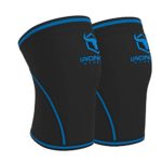 Knee Sleeves 7mm (1 Pair) – High Performance Knee Sleeve Support For Weight Lifting, Cross Training & Powerlifting – Best Knee Wraps & Straps Compression – For Men and Women (Black/Blue, Medium)