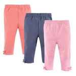 Hudson Baby Unisex Baby Cotton Pants, Light Pink Blue, 5 Toddler