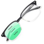 Gaoye Progressive Multifocal Reading Glasses Blue Light Blocking for Women Men,No Line Multifocus Readers with Spring Hinge (Black-Clear, 200)