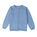 Baby Boys Girls Button-down Cardigan Toddler Cotton Knit Sweater blue 3 years old/100