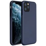 Miracase Liquid Silicone Case Compatible with iPhone 11 Pro Max 6.5 inch(2019), Gel Rubber Full Body Protection Shockproof Cover Case Drop Protection Case (Navy Blue)