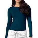 Adar Underscrubs for Women – Long Sleeve Underscrub Comfort Tee – 2900 – Caribbean Blue – M