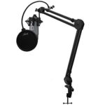 Blue Yeti USB Microphone (Cool Gray) Bundle with Knox Gear Boom Arm, Pop Filter and Shock Mount (4 Items)
