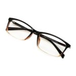 Computer Reading Glasses Blue Light Blocking – Reader Eyeglasses Anti Glare Eye Strain Light Weight for Women Men (Gradient Brown, 0.50)