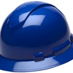 Pyramex Ridgeline Full Brim Hard Hat, 4-Point Ratchet Suspension, Blue