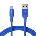 AmazonBasics Lightning to USB A Cable, Advanced Collection, MFi Certified iPhone Charger, Blue, 6 Foot