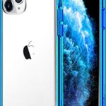 Mkeke Compatible with iPhone 11 Pro Max Case, Clear iPhone 11 Pro Max Cover Shock Absorption Phone Cases 6.5 inch -Blue
