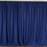 lovemyfabric 100% Polyester Window Curtain/Stage Backdrop Curtain/Photography Backdrop 58″ Inch X 108″ Inch (1, Navy Blue)