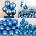 Chrome Metallic Balloons for Party 50 pcs 12 inch Thick Latex balloons for Birthday Wedding Engagement Anniversary Christmas Festival Picnic or any Friends & Family Party Decorations-Navy blue