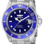 Invicta Men’s 9094OB Pro Diver Collection Stainless Steel Watch with Link Bracelet, Silver/Blue