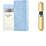 Dolce & Gabbana Light Blue for Women Eau De Toilette 100 ml/3.4 Ounce + Portable Mini Refillable Perfume Empty Spray Bottle