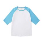 CREATOR Toddler Baby Girls Boys 3/4 Sleeve Shirts Raglan Shirt Baseball Tee Cotton T-Shirt Light Blue