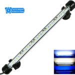 MingDak Submersible LED Aquarium Light,Fish Tank Light with Timer Auto On/Off, White & Blue LED Light bar Stick for Fish Tank, 3 Light Modes Dimmable,6W,11 Inch