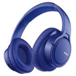 Mpow H7 Bluetooth Headphones Over Ear, Comfortable Wireless Headphones W/Bag, Rechargeable HiFi Stereo Headset, CVC6.0 Headphones with Microphone for Cellphone Tablet(Blue)