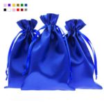 Knitial 6″ x 9″ Blue Satin Gift Bags, Jewelry Bags, Wedding Favor Drawstring Bags Baby Shower Christmas Gift Bags 50 per Pack