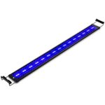 Tangkula LED Aquarium Light, 56 x 4 x 2 in, Fish Tank Light with Extendable Brackets, White and Blue LEDs, Mount with Adjustable Brackets Aquarium Lights