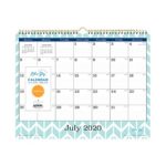 Blue Sky 2020-2021 Academic Year Monthly Wall Calendar, Twin-Wire Binding, Ruled Blocks, 15″ x 12″, Waverly