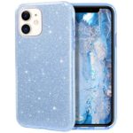 MILPROX iPhone 11 Case, Bling Sparkly Glitter Luxury Shiny Sparker Shell, Protective 3 Layer Hybrid Anti-Slick Slim Soft Cover for iPhone 11 6.1 inch (2019)-Blue