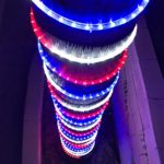 TANG Indoor Outdoor LED Rope Lights Red White and Blue with Remote 100ft Very Bright Christmas 4th of July Independence Day Decorative Rope Lights for Deck Porch Flexible Waterproof Plugin