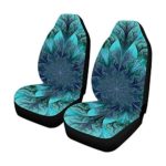 INTERESTPRINT Mandala Floral Auto Seat Covers Full Set of 2, Car Seat Covers Front Seats Only Universal Fit