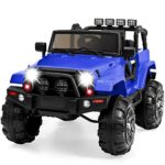 Best Choice Products Kids 12V Ride On Truck w/ Remote Control, 3 Speeds, LED Lights, AUX, Blue