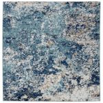 Persian Rugs 6490 Blue 5 x 7 Abstract Modern Area Rug